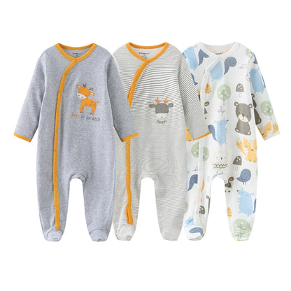 Baby 3Pieces 100%Cotton  Long Sleeve Sleepsuit