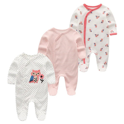 Baby 3Pieces 100%Cotton  Long Sleeve Sleepsuit