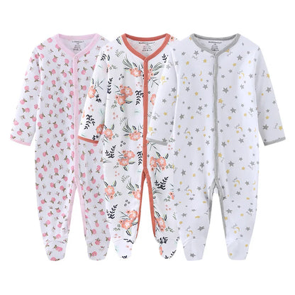 Baby 3Pieces 100%Cotton  Long Sleeve Sleepsuit