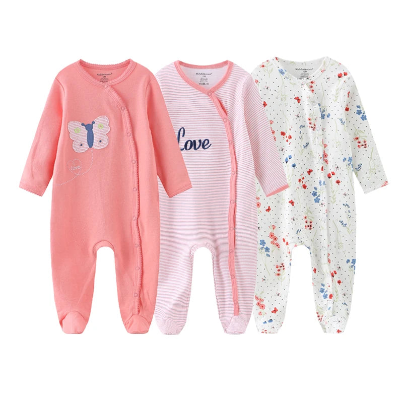 Baby 3Pieces 100%Cotton  Long Sleeve Sleepsuit