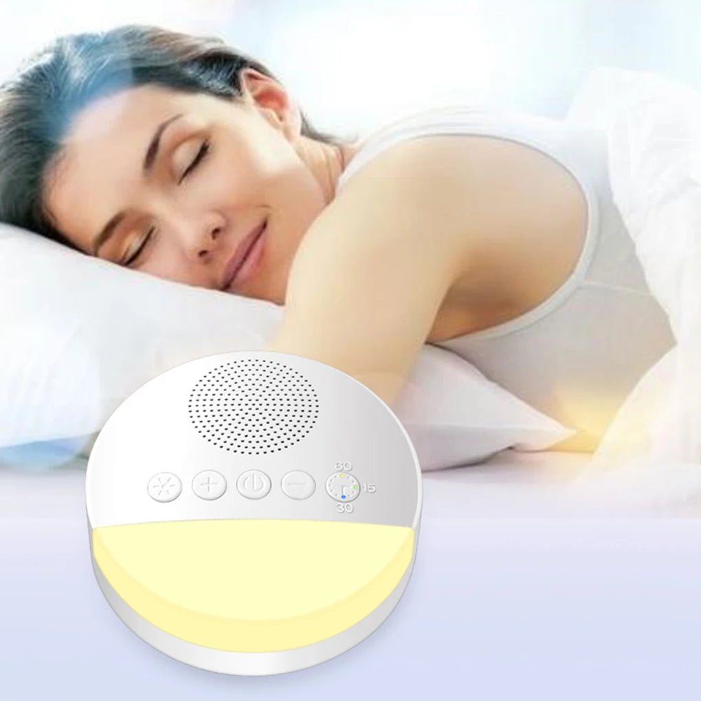 Baby White Noise Machine USB Rechargeable Timed Shutdown Sleep Machine Baby Sleep Sound Player Night Light Timer Noise Player