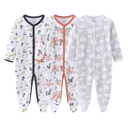 Baby 3Pieces 100%Cotton  Long Sleeve Sleepsuit