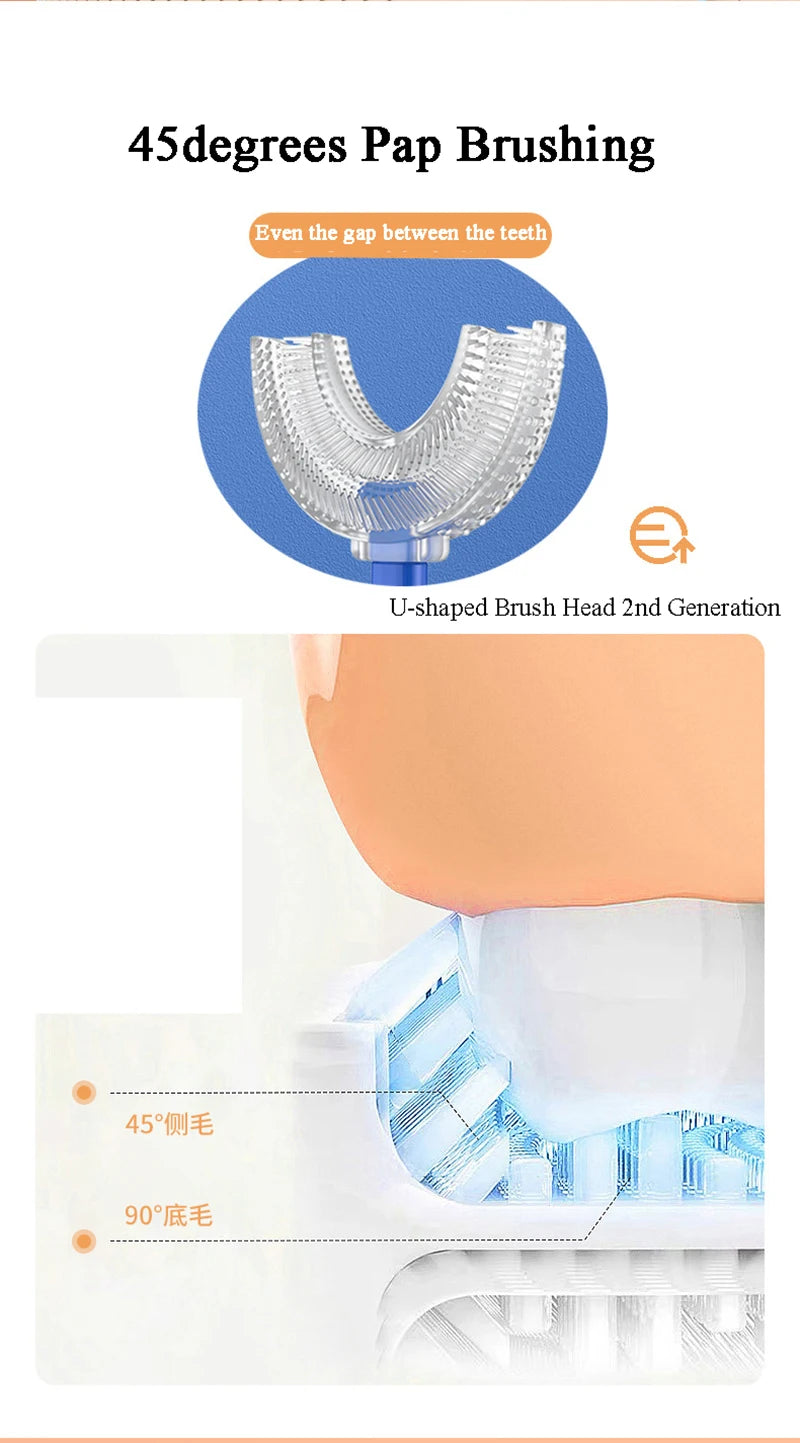 360 Degree U- shaped Toothbrush Soft Silicone Baby Brush