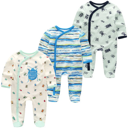 Baby 3Pieces 100%Cotton  Long Sleeve Sleepsuit