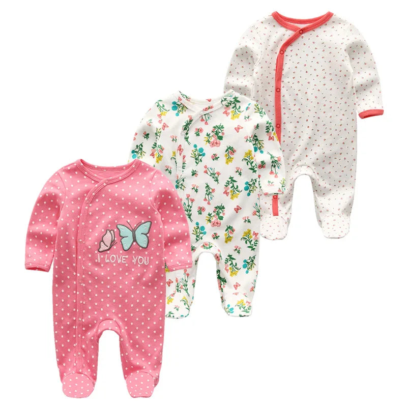 Baby 3Pieces 100%Cotton  Long Sleeve Sleepsuit