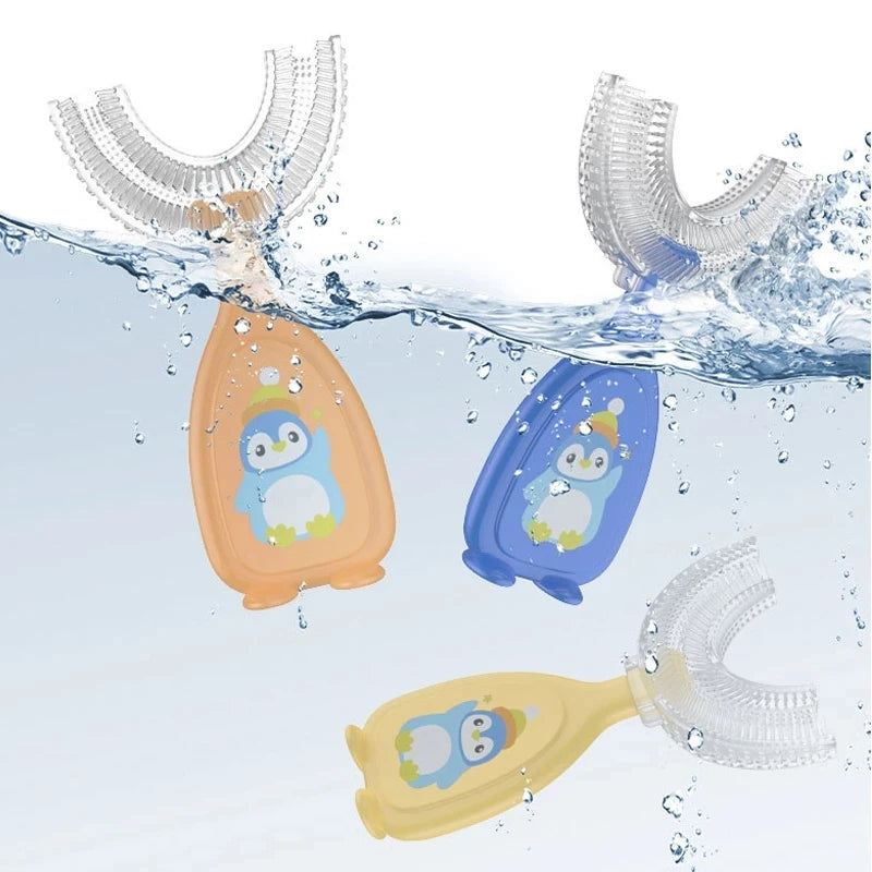 360 Degree U- shaped Toothbrush Soft Silicone Baby Brush