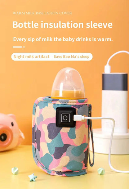 USB Milk Water Warmer Travel Stroller Insulated Bag Baby Nursing Bottle Heater Safe Kids Supplies for Outdoor Winter