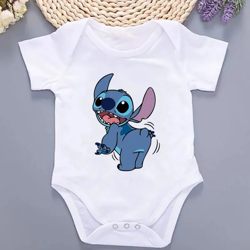 Newborn Baby Infant Cartoon Bodysuits Short Sleeve