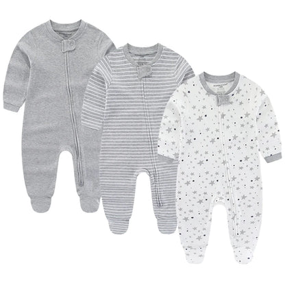 Baby 3Pieces 100%Cotton  Long Sleeve Sleepsuit