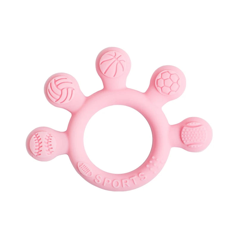 1pc Silicone Baby 0-12 Months Ring Silicone Baby Teether