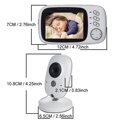 VB603 V2 Video Baby Monitor 2.4G Wireless With 3.2 Inches LCD 2 Way Audio Talk Night Vision Surveillance Security Cam Babysitter