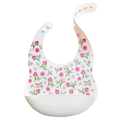 Fashionable Cartoon Printed Waterproof Soft Baby Silicone Bibs