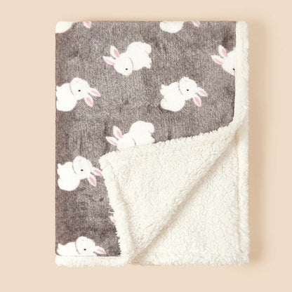 Newborn Baby Blanket Flannel Lamb Fleece