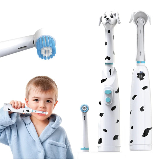 Children's Electric toothbrush spotted dog features dust cover cartoon type