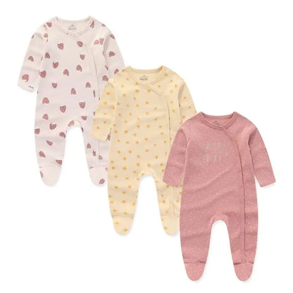 Baby 3Pieces 100%Cotton  Long Sleeve Sleepsuit