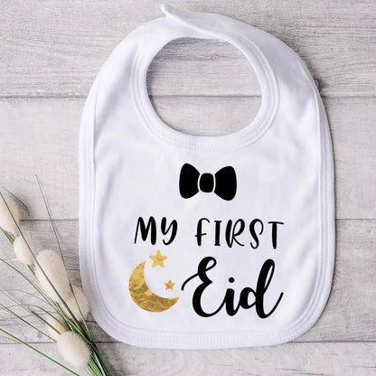 My First Eid Ramadan Print Baby Bibs Boys Girls Cotton Bib