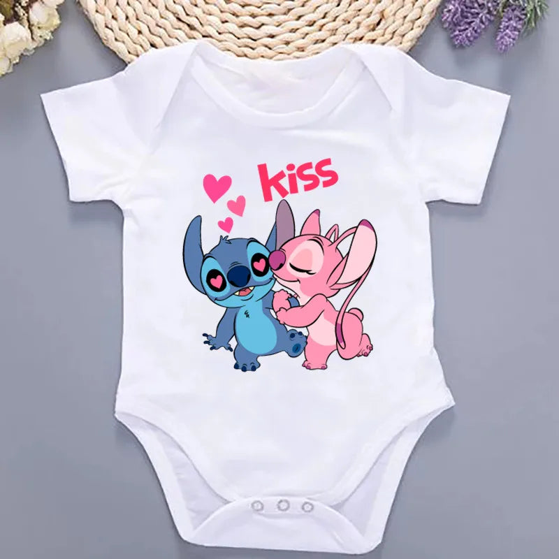 Newborn Baby Infant Cartoon Bodysuits Short Sleeve