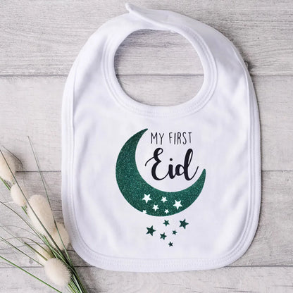 My First Eid Ramadan Print Baby Bibs Boys Girls Cotton Bib