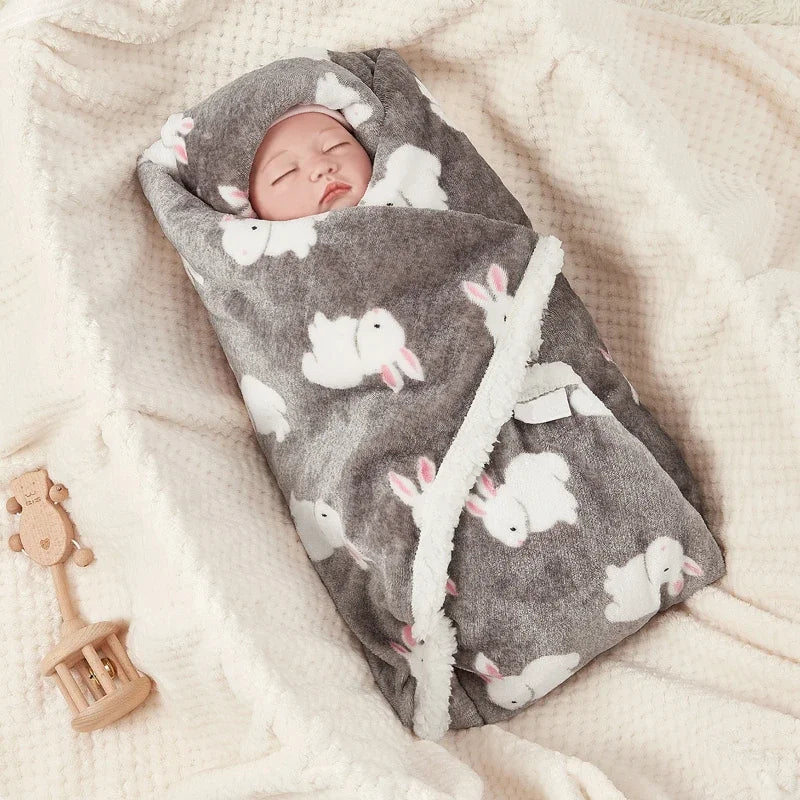 Newborn Baby Blanket Flannel Lamb Fleece