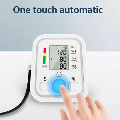 AJC Portable Upper Arm BP Meter Electronic Digital Blood Pressure Monitors Automatic Measurement Shut Off Sphygmomanometer