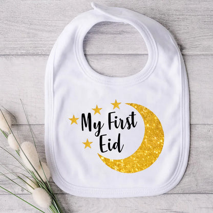 My First Eid Ramadan Print Baby Bibs Boys Girls Cotton Bib