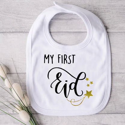 My First Eid Ramadan Print Baby Bibs Boys Girls Cotton Bib