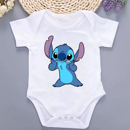 Newborn Baby Infant Cartoon Bodysuits Short Sleeve