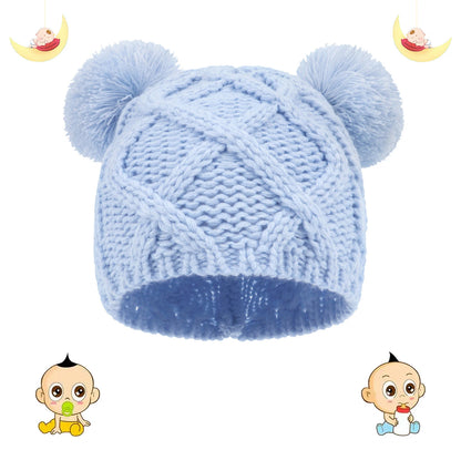 Newborn Winter Hat Crochet Solid Baby Bear Ear