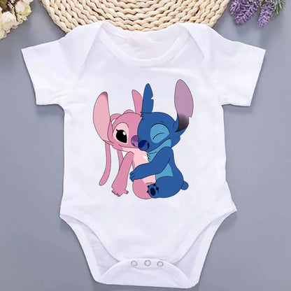 Newborn Baby Infant Cartoon Bodysuits Short Sleeve