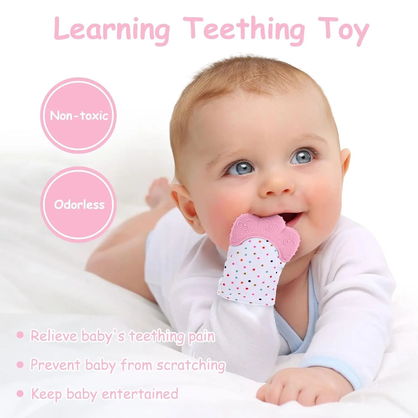 Food grade silicone Gloves Baby Teether Anti Eating Hand