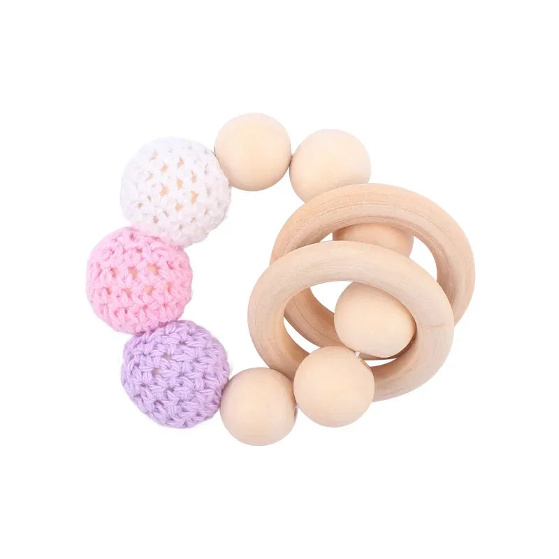 1-2pcs New Baby Pacifier Clips Teethers Bracelet Babies Chain Cute Big Crochet Color Wool Ball Newborn Dummy Nipples Holder Clip