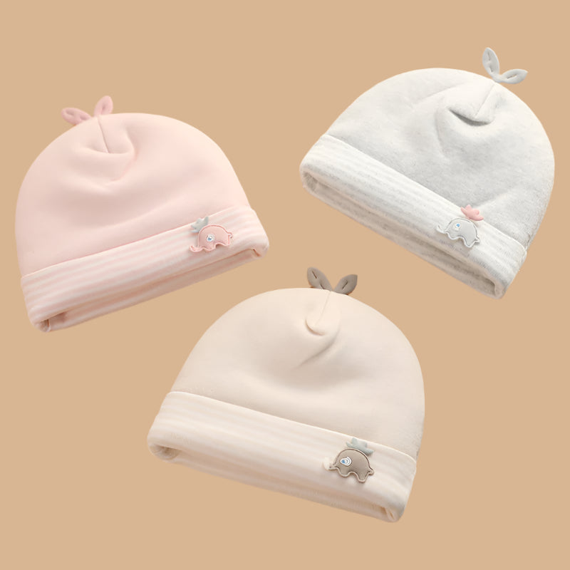 0-6 Months Baby Hats Thicker Cotton Soft Elastic