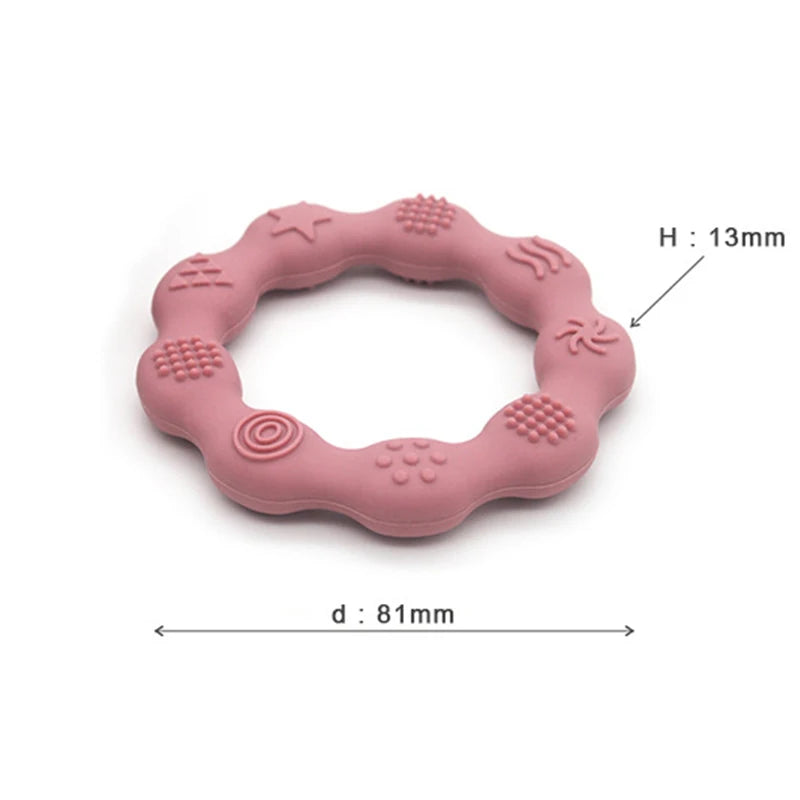 Baby Silicone Teethers Food Grade Newborn Pacifier Relief Design Teether BPA Free