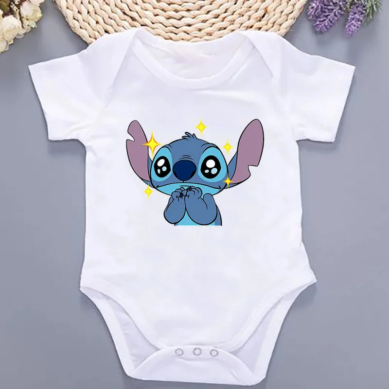 Newborn Baby Infant Cartoon Bodysuits Short Sleeve