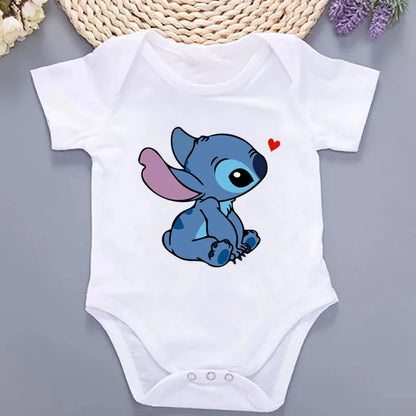 Newborn Baby Infant Cartoon Bodysuits Short Sleeve