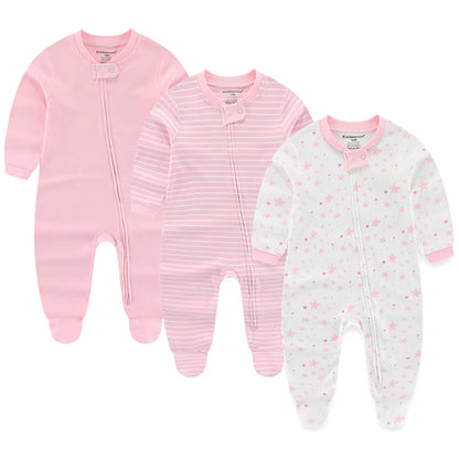 Baby 3Pieces 100%Cotton  Long Sleeve Sleepsuit