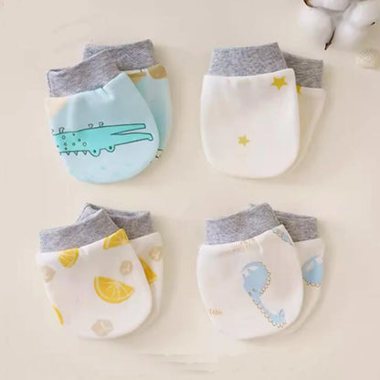 5 Pairs/Set Baby Cotton Soft Mitten Face Protect