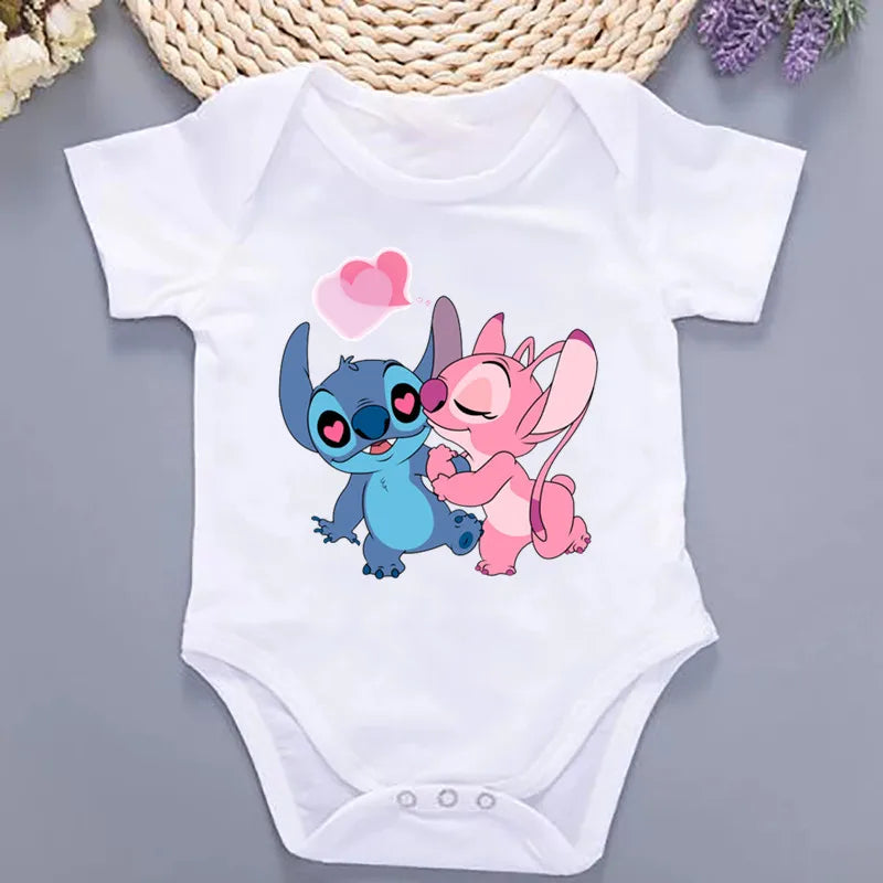 Newborn Baby Infant Cartoon Bodysuits Short Sleeve