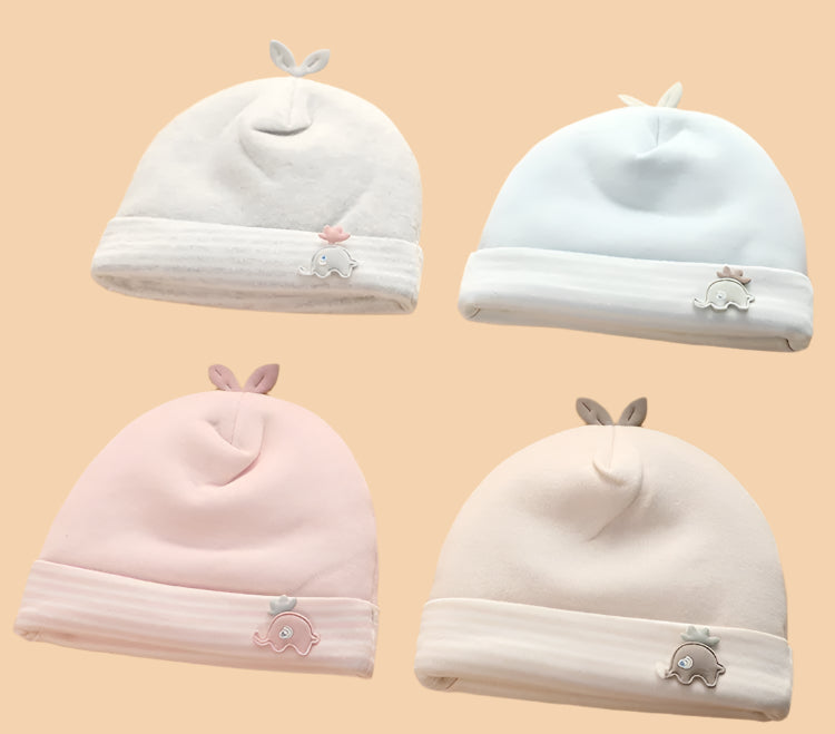 0-6 Months Baby Hats Thicker Cotton Soft Elastic