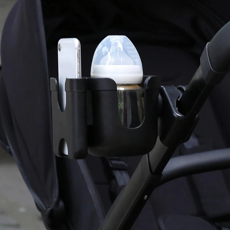 Baby Cart Bottle Cup Holder Mobile Phone Two-in-one Storage Rack 360° Rotation Adjustment Kettle Storage Rack