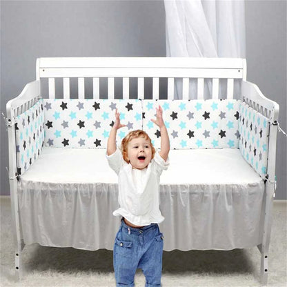 130*30 cm Baby Crib Set Bumpers for Newborns Cotton Printed Cot Protector