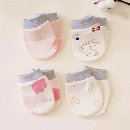 5 Pairs/Set Baby Cotton Soft Mitten Face Protect