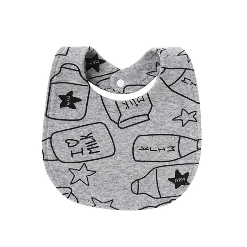 4 Pcs/lot Baby Bibs Double Layer Cotton Saliva Towel