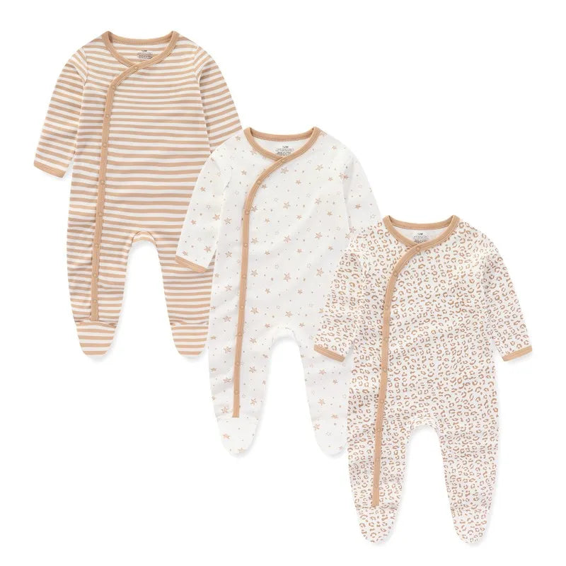 Baby 3Pieces 100%Cotton  Long Sleeve Sleepsuit