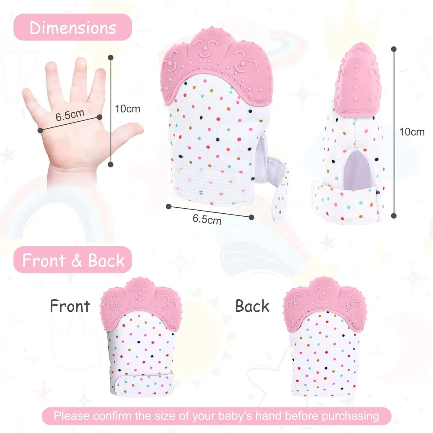 Food grade silicone Gloves Baby Teether Anti Eating Hand