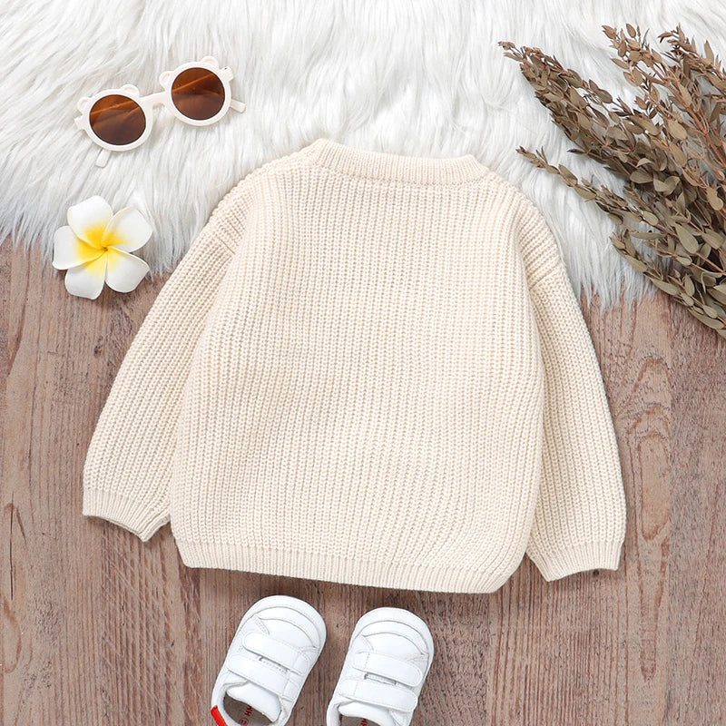 Casual Letter Knitted Baby Boy Sweater