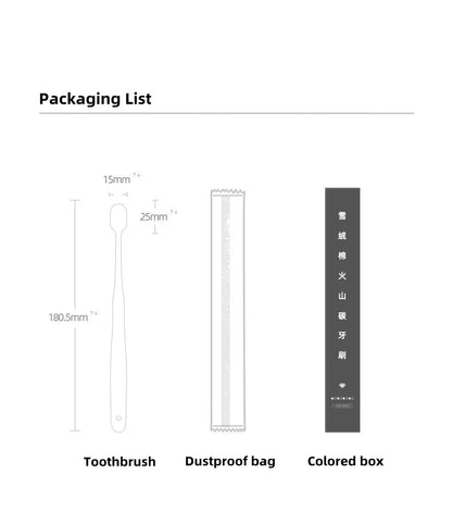 Y-kelin New Volcanic Charcoal Toothbrush Widen Soft Eco Friendly Portable Fiber bursh Premium Oral Hygiene Care Dropshipping