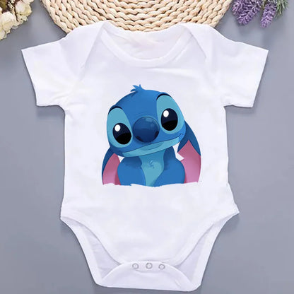 Newborn Baby Infant Cartoon Bodysuits Short Sleeve