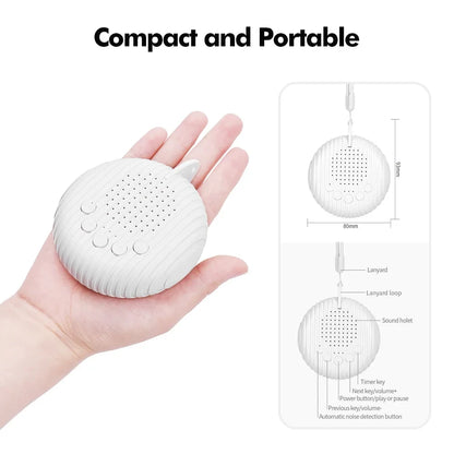 10 Songs White Noise Sound Machine Portable Baby Sleep Machine Soothing Sounds Volume Adjustable Built in Rechargeable BatteryQ3