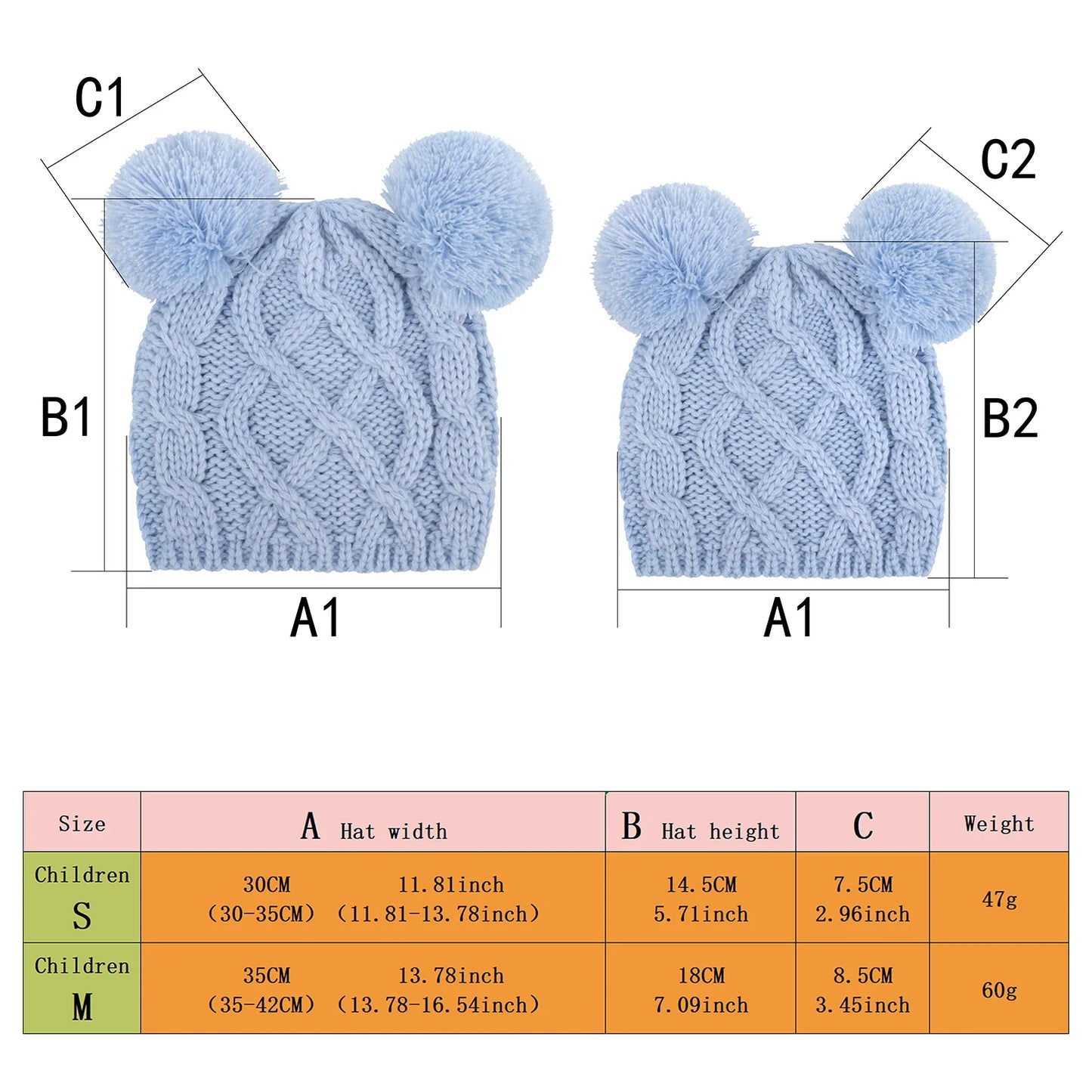 Newborn Winter Hat Crochet Solid Baby Bear Ear